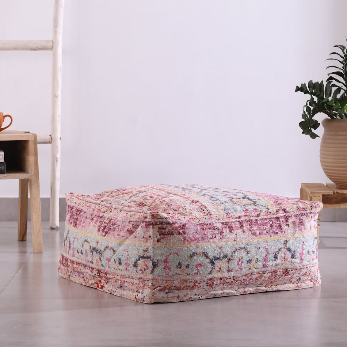 Moroccan Ottoman Cushion Cover, Pouf, Footstool - Turkish Kilim | Boho Style