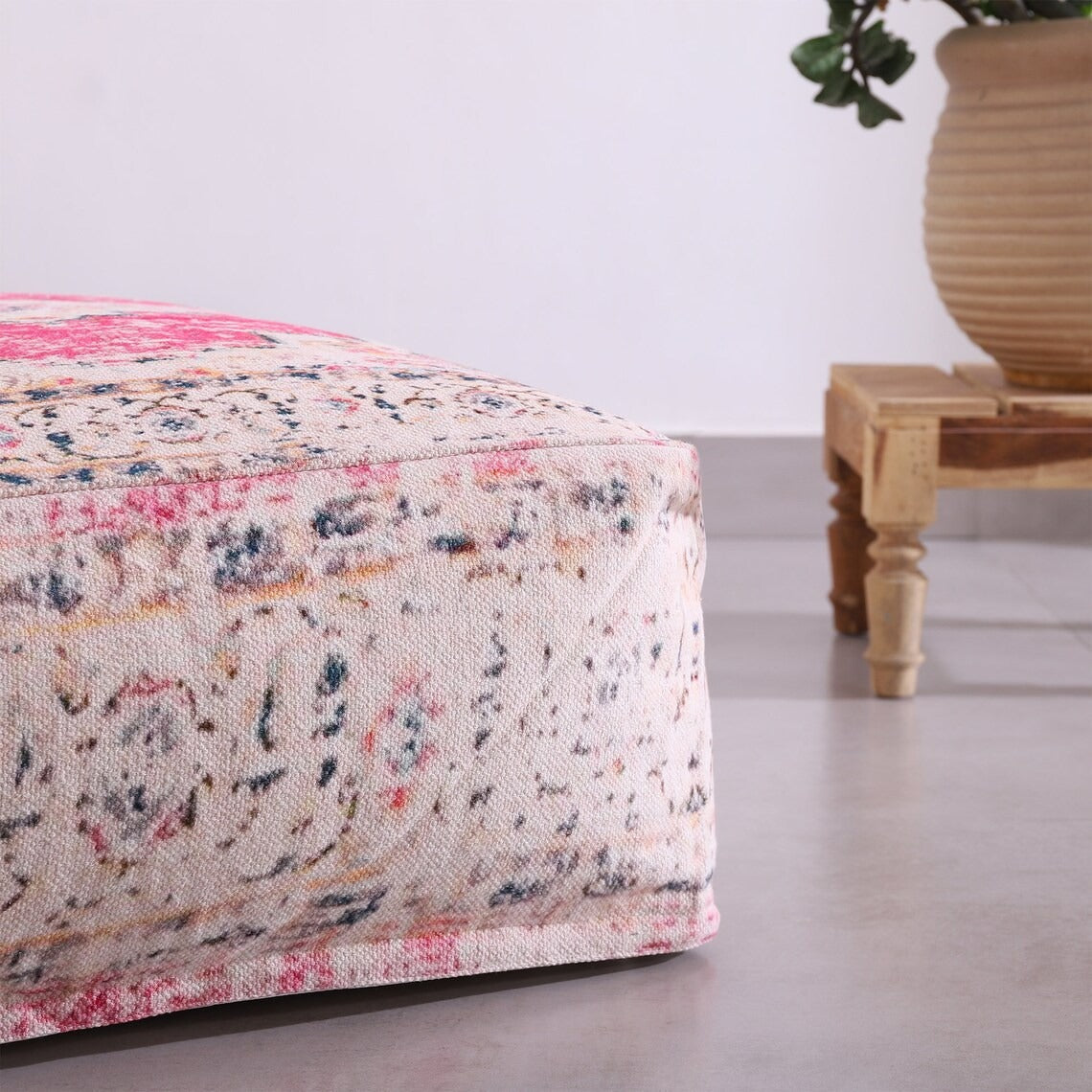 Moroccan Ottoman Cushion Cover, Pouf, Footstool - Grand Delight | Moroccan Decor