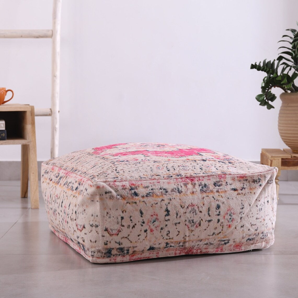 Moroccan Ottoman Cushion Cover, Pouf, Footstool - Grand Delight | Moroccan Decor