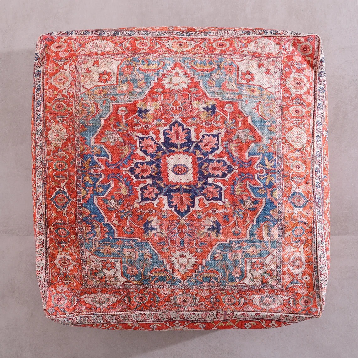 Ottoman Pouf - Red Turkish | Moroccan Decor