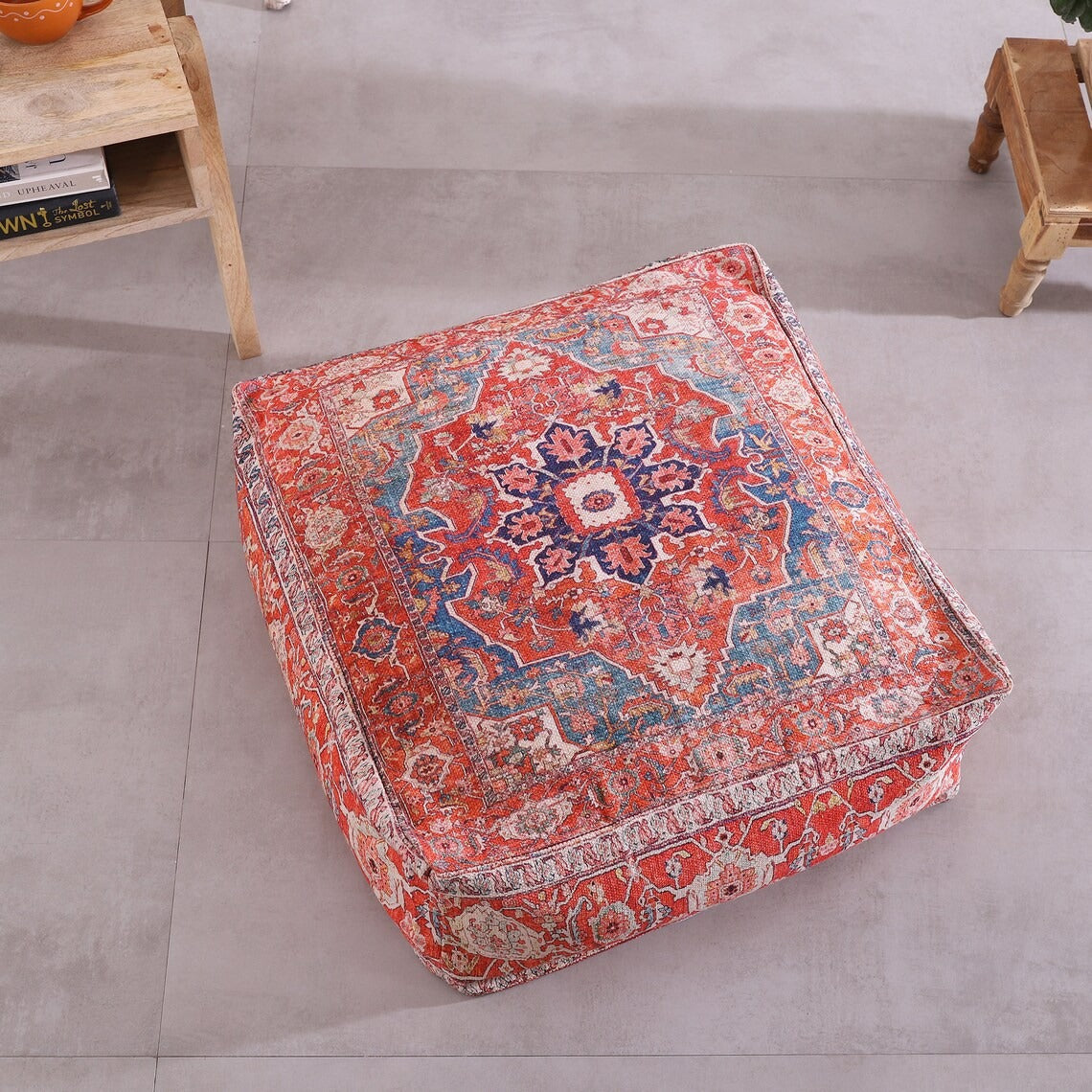 Ottoman Pouf - Red Turkish | Moroccan Decor