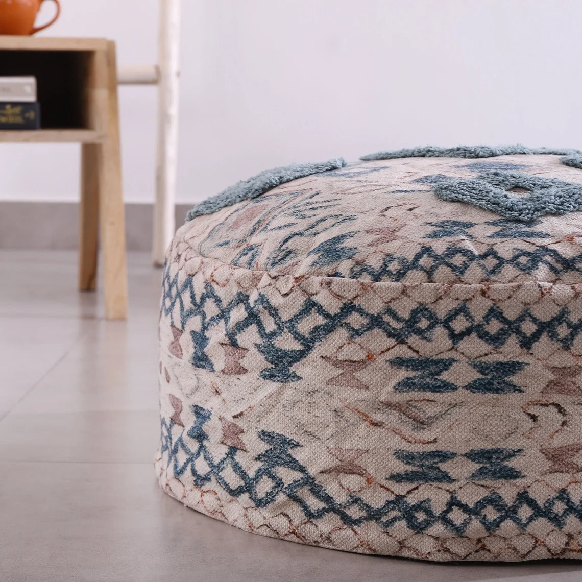 Ottoman Pouf - Azure Nights | Moroccan Vibes