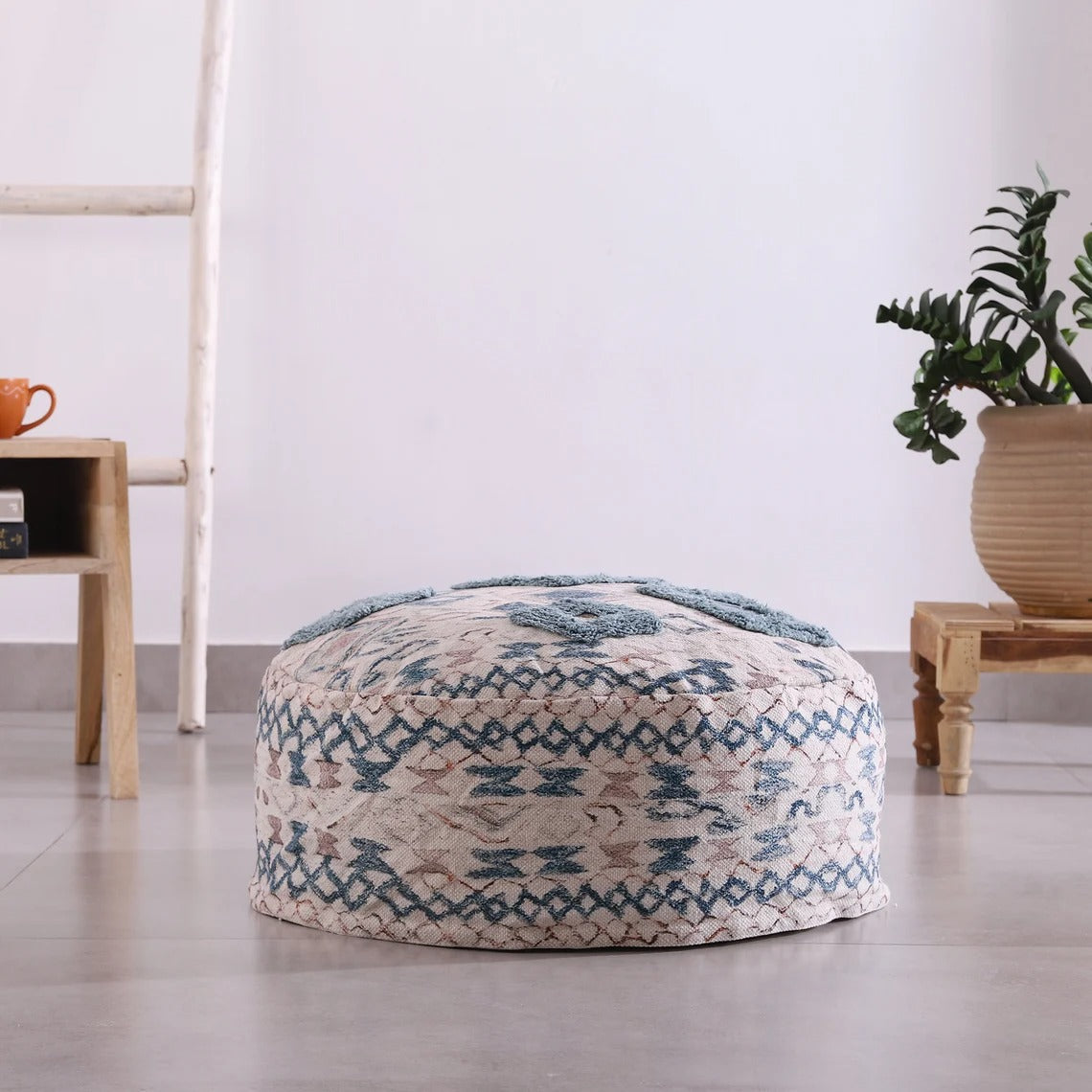 Ottoman Pouf - Azure Nights | Moroccan Vibes