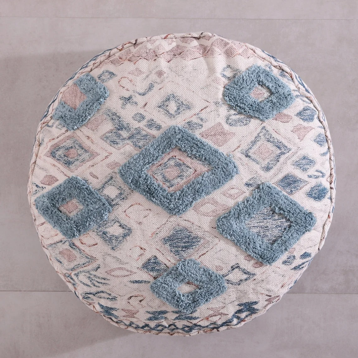 Ottoman Pouf - Azure Nights | Moroccan Vibes