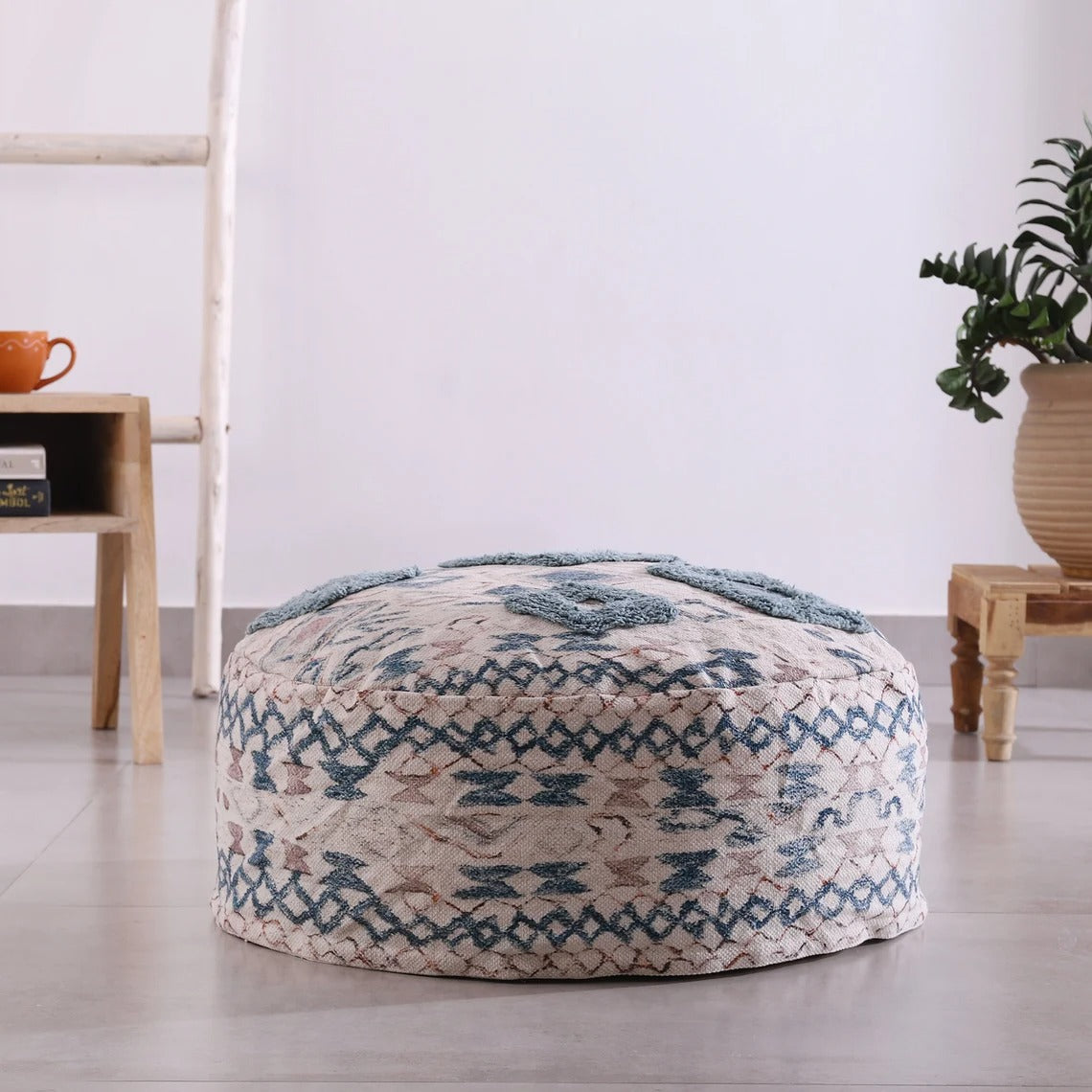 Ottoman Pouf - Azure Nights | Moroccan Vibes