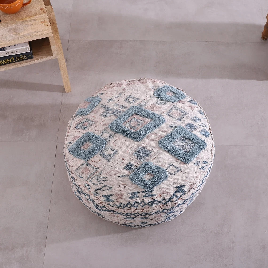 Ottoman Pouf - Azure Nights | Moroccan Vibes