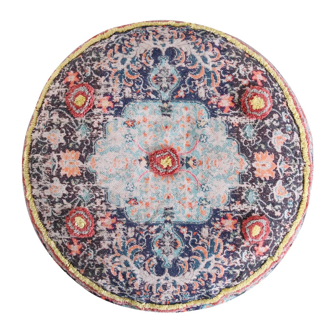 Ottoman Pouf - Round Footstool | Moroccan Style