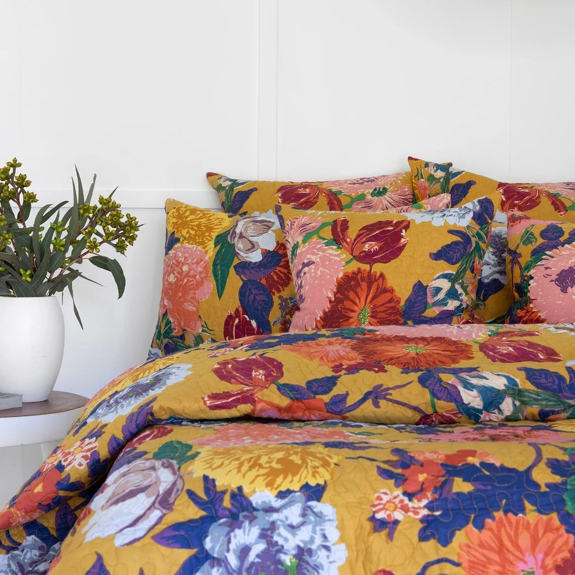 Quilt Duvet - Mustard Anthro | Boho Style