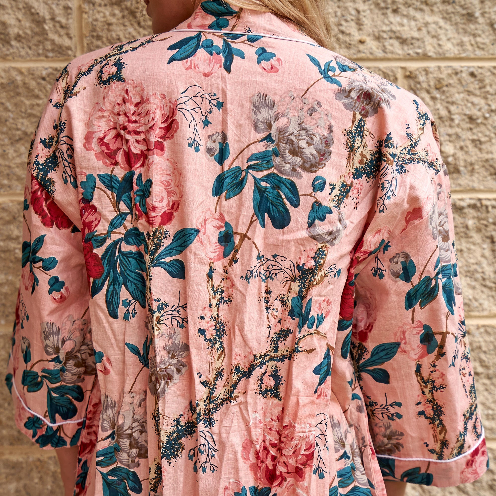 Blissful Bouquet 100% Cotton Kimono Robe