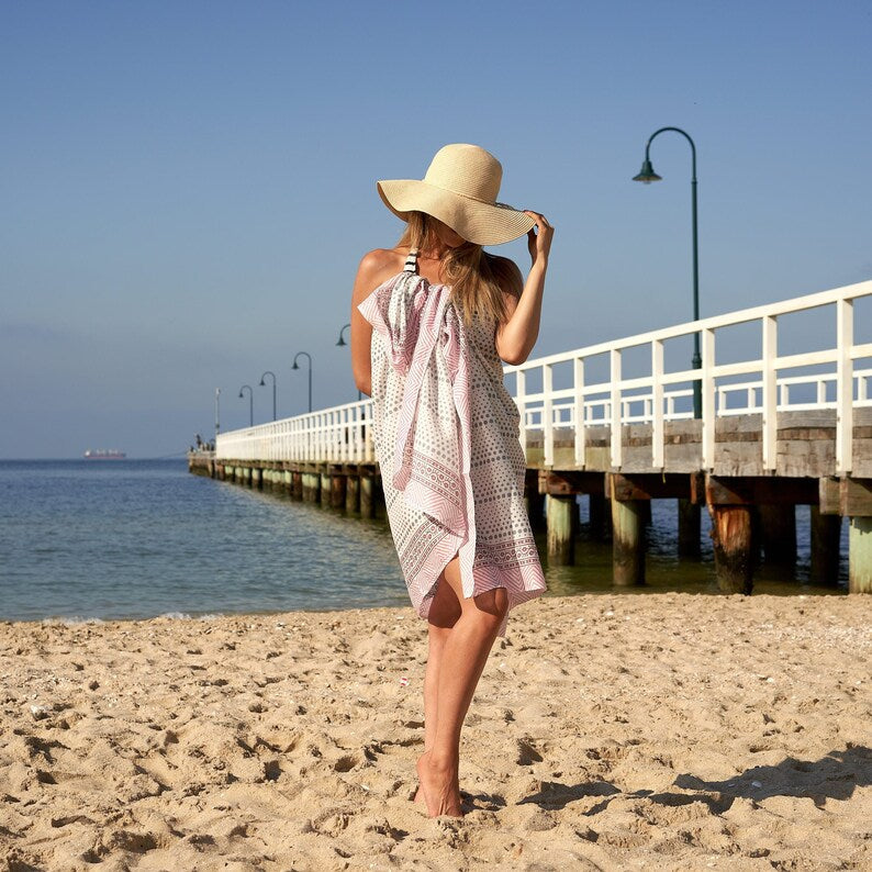 Lazy Beach Days' 100% Cotton Sarong | Relaxed Look