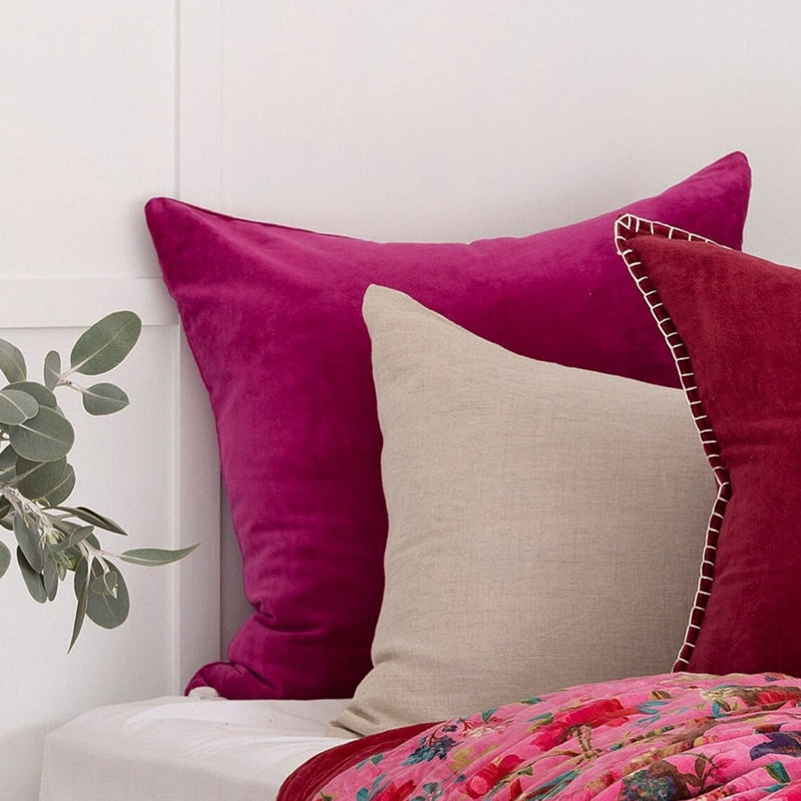 Luxury Velvet Cushion Cover - Rani Fuchsia | Luxe Look