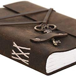 Eco-Artisan Leather Journal - Recycled Paper, Handmade