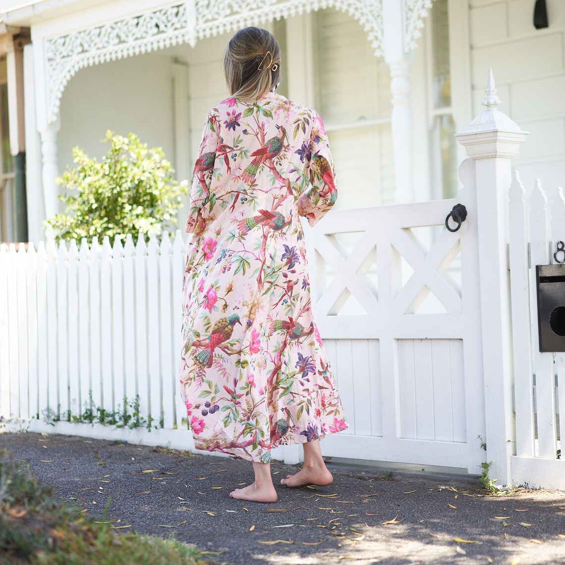 Sea, Sun, and Florals' 100% Cotton Maxi Dress | Coastal Vibe