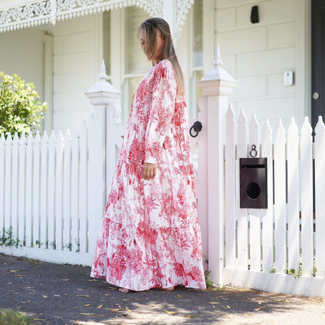 Vintage Botanicals' 100% Cotton Maxi Dress | Rustic Floral