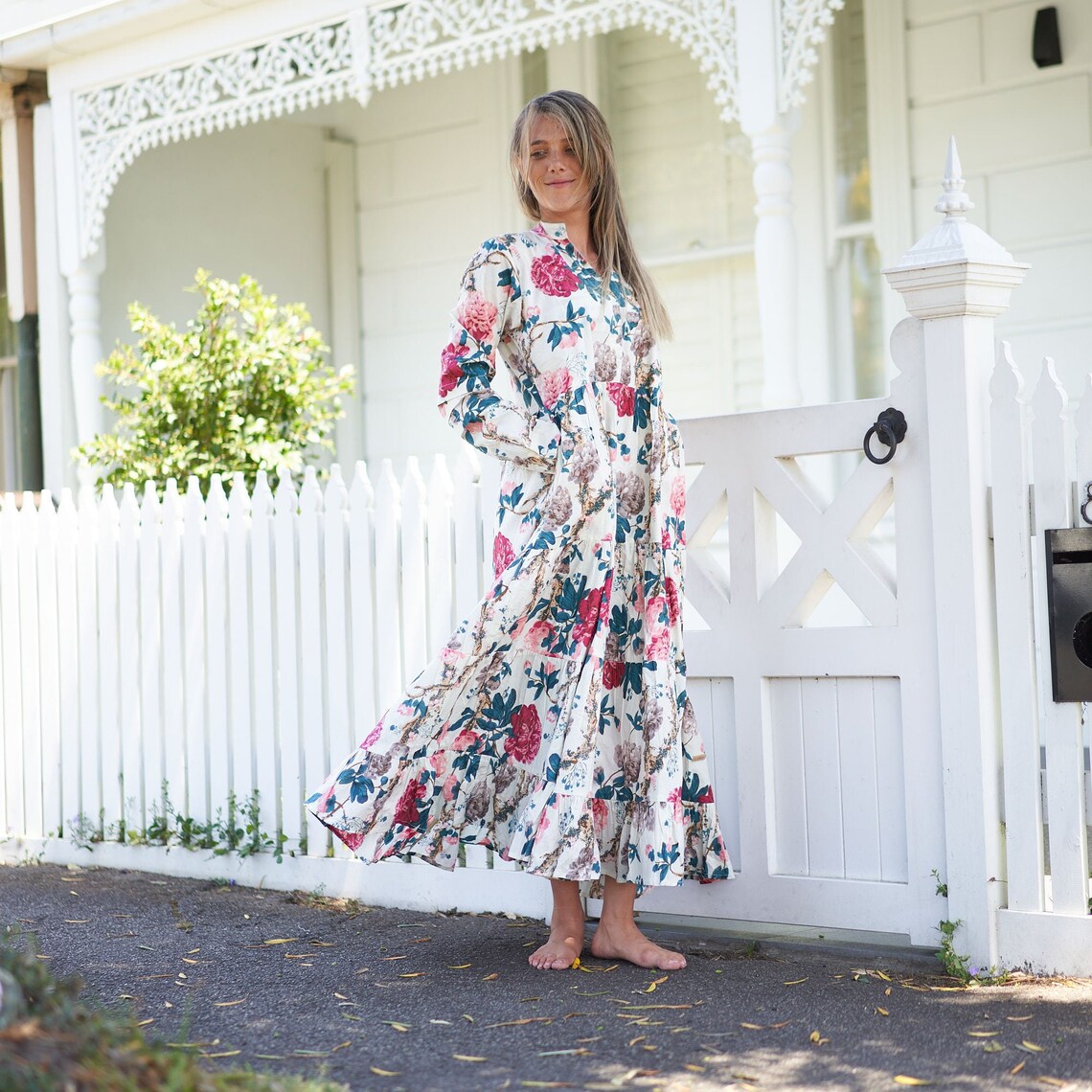 Beach Resort Bliss' 100% Cotton Maxi Dress | Boho Resort Wear