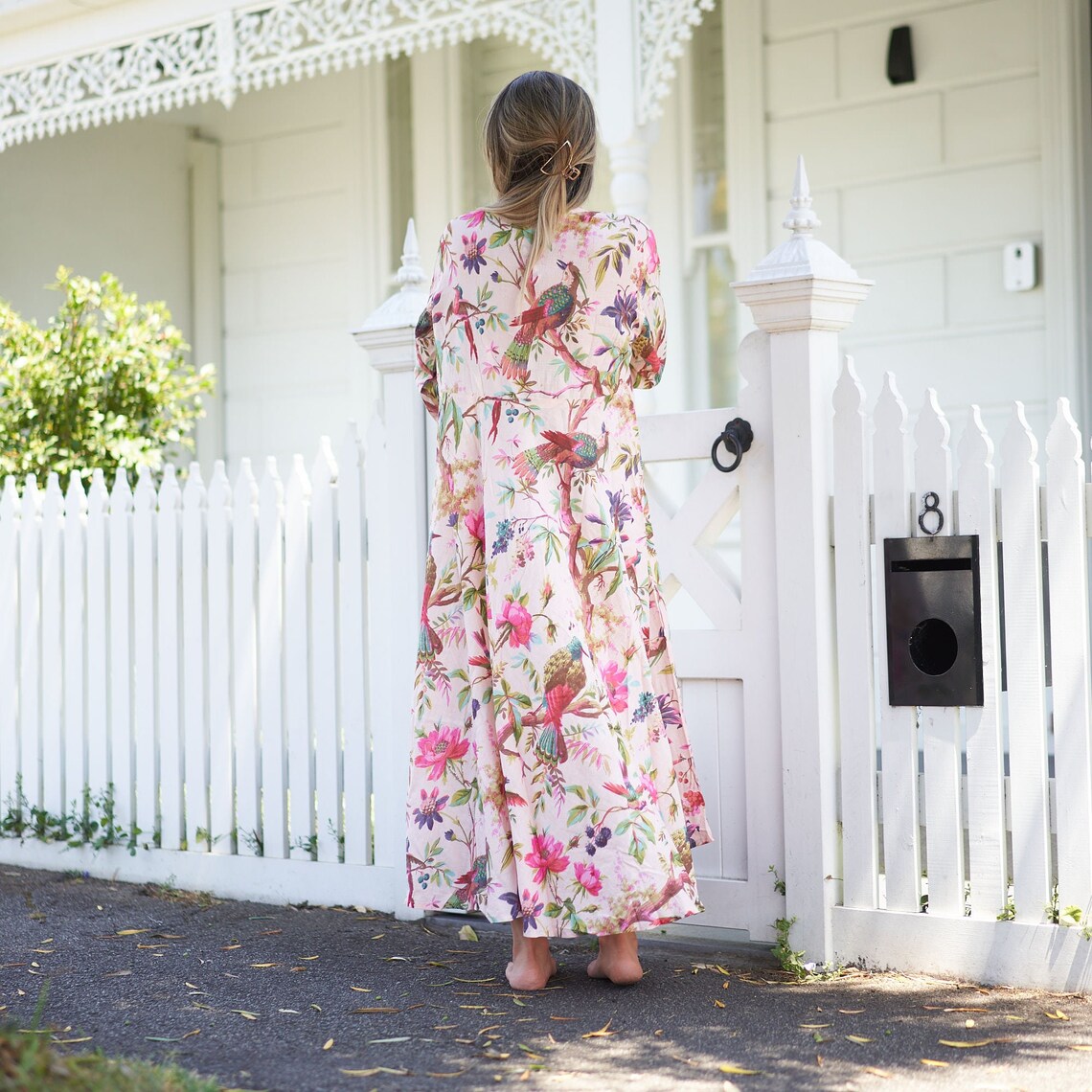 Sea, Sun, and Florals' 100% Cotton Maxi Dress | Coastal Vibe