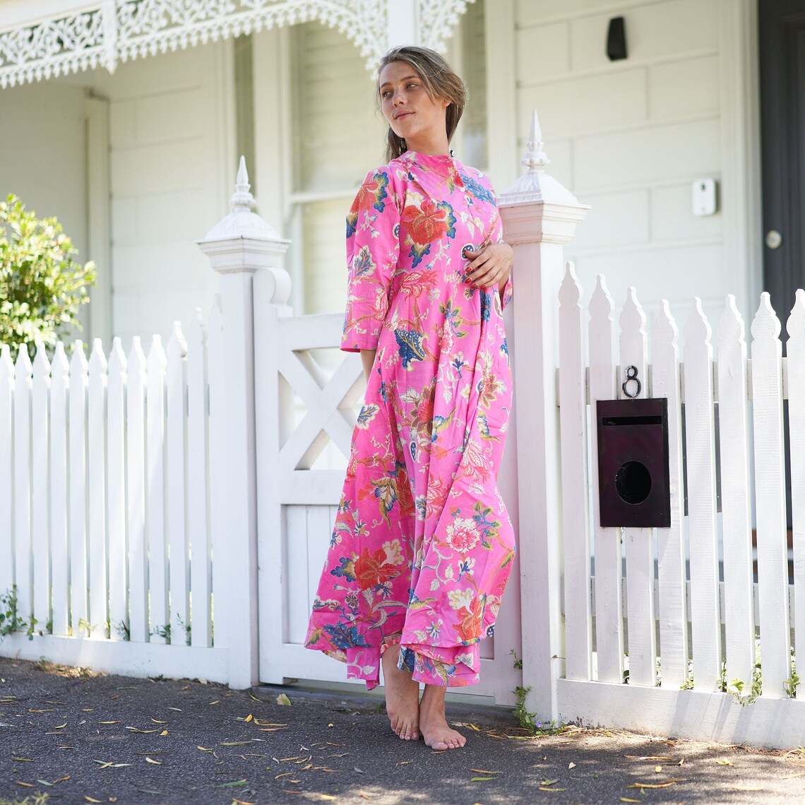 Beachside Beauty' 100% Cotton Maxi Dress | Summer Style