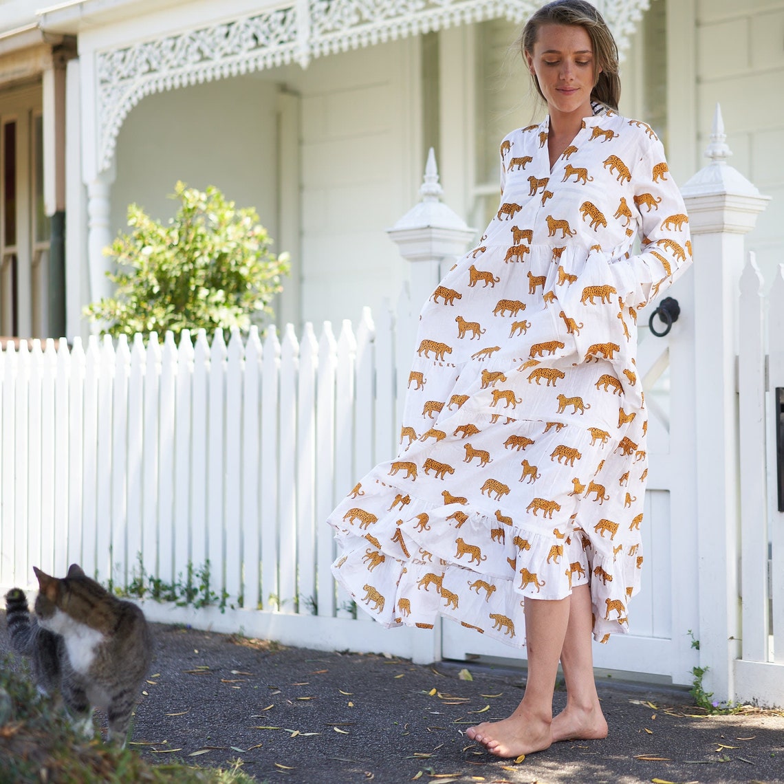 Elegantly Exotic' 100% Cotton Maxi Dress | Unique Boho