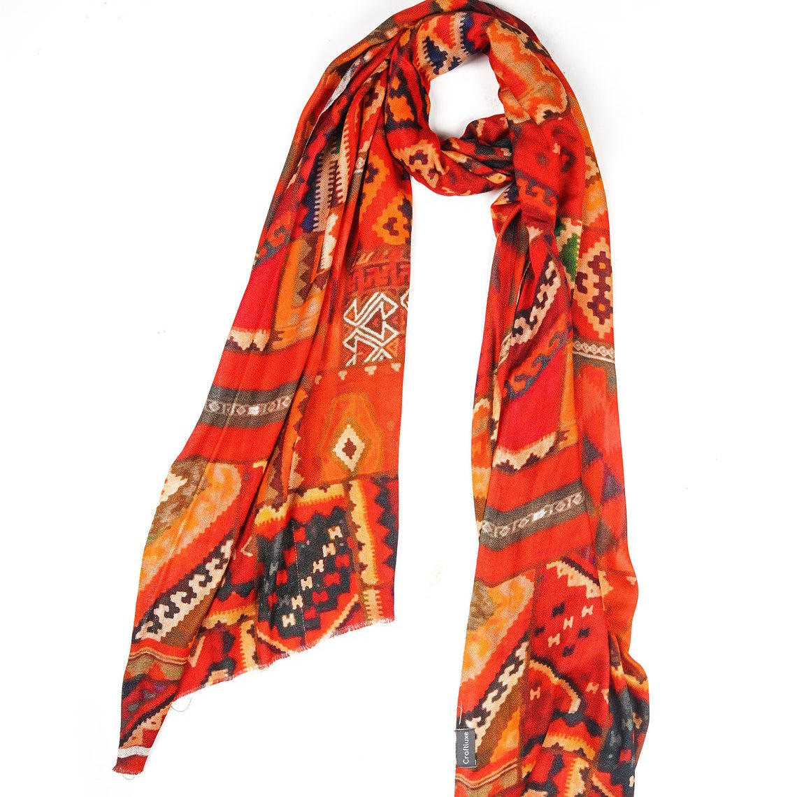 Silk Modal Scarf - Red | Bold & Vibrant