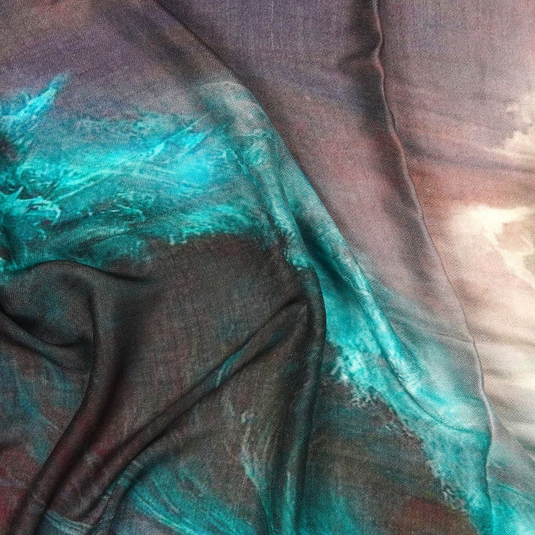 Silk Modal Scarf - Ocean Blue | Elegant Accessory