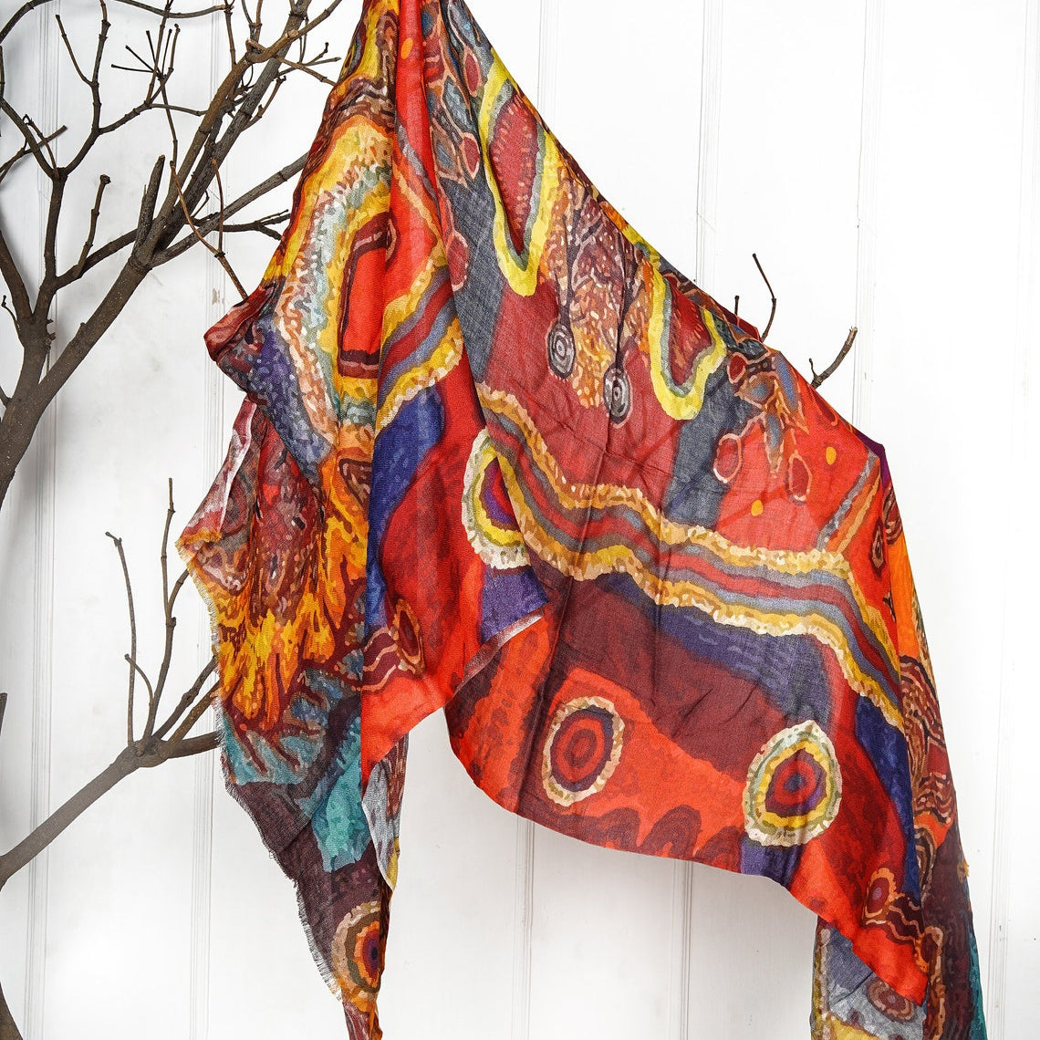 Silk Modal Scarf - Maroon | Luxurious Soft Wrap