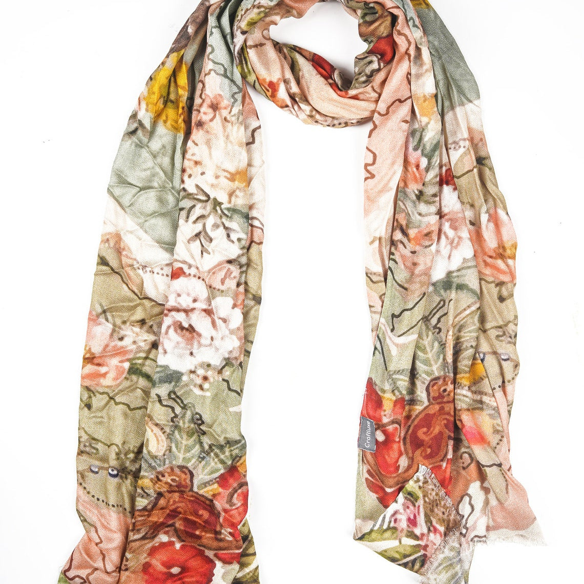 Silk Modal Scarf - Peach | Classic Soft Style