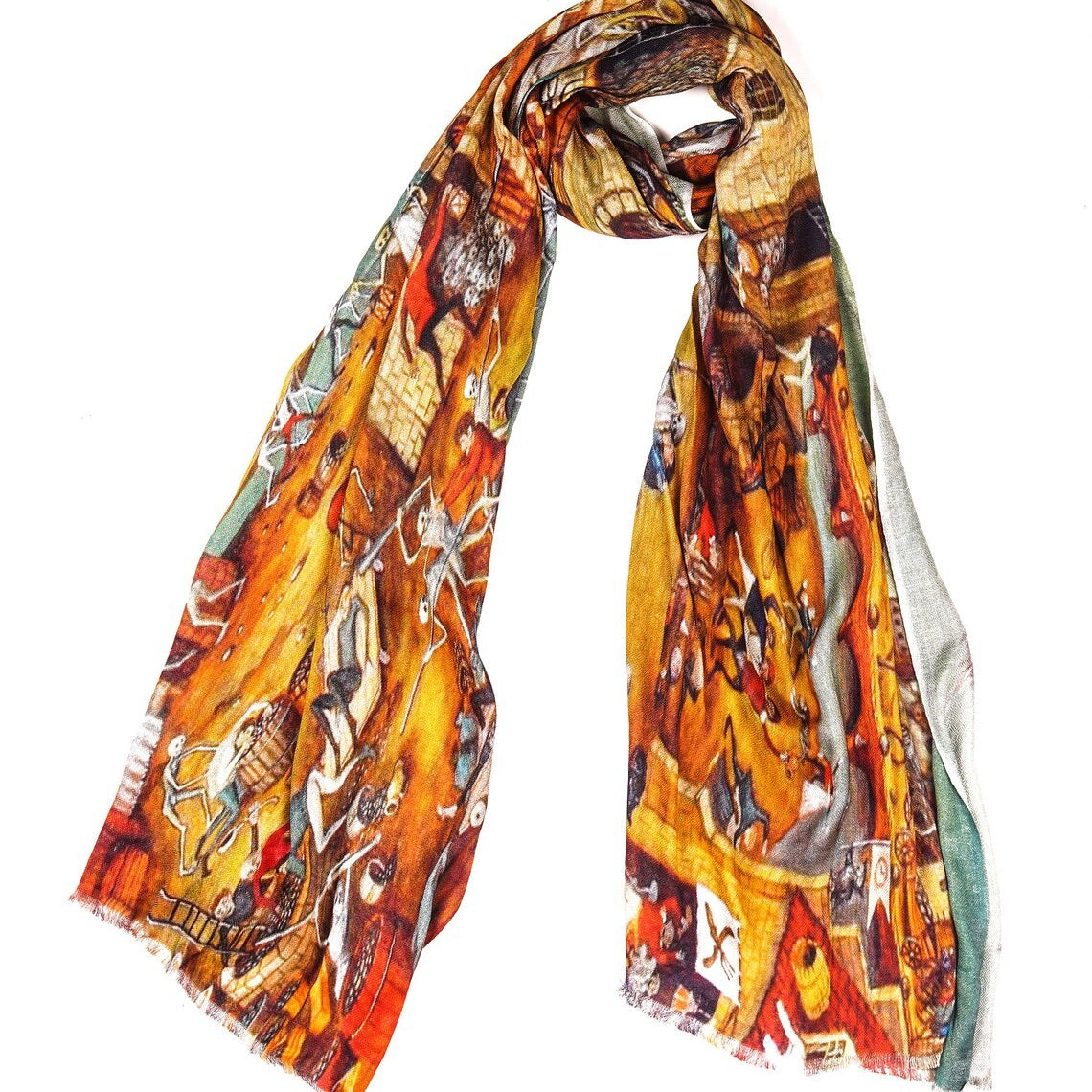 Silk Modal Scarf - Mustard | Warm & Soft Scarf