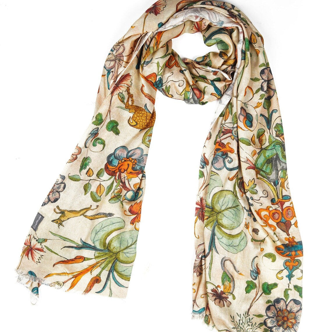 Silk Modal Scarf - Cream | Soft Classic Look