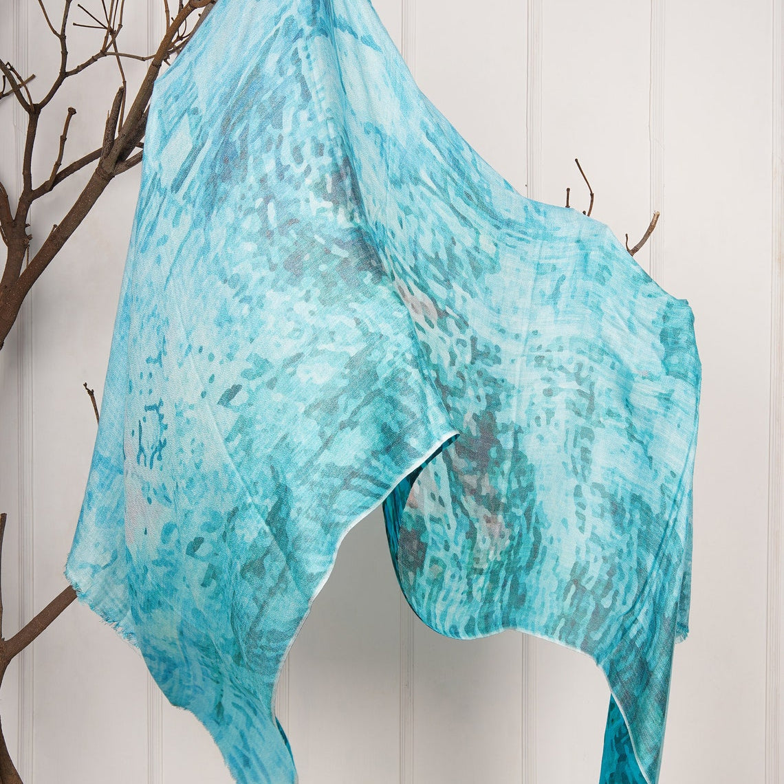 Silk Modal Scarf - Blue | Soft & Timeless