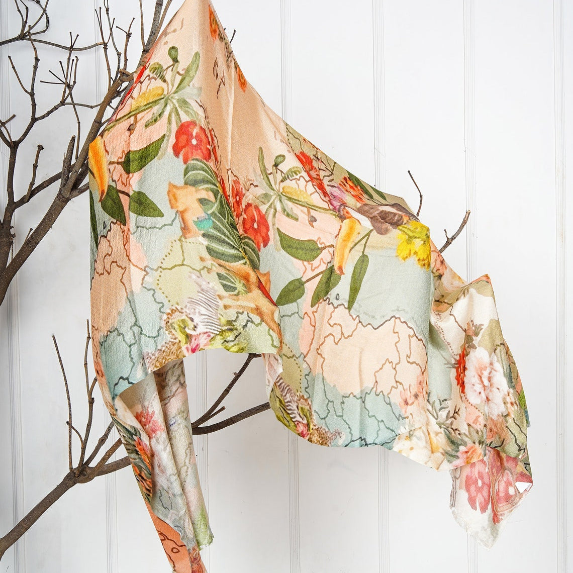 Silk Modal Scarf - Peach | Classic Soft Style