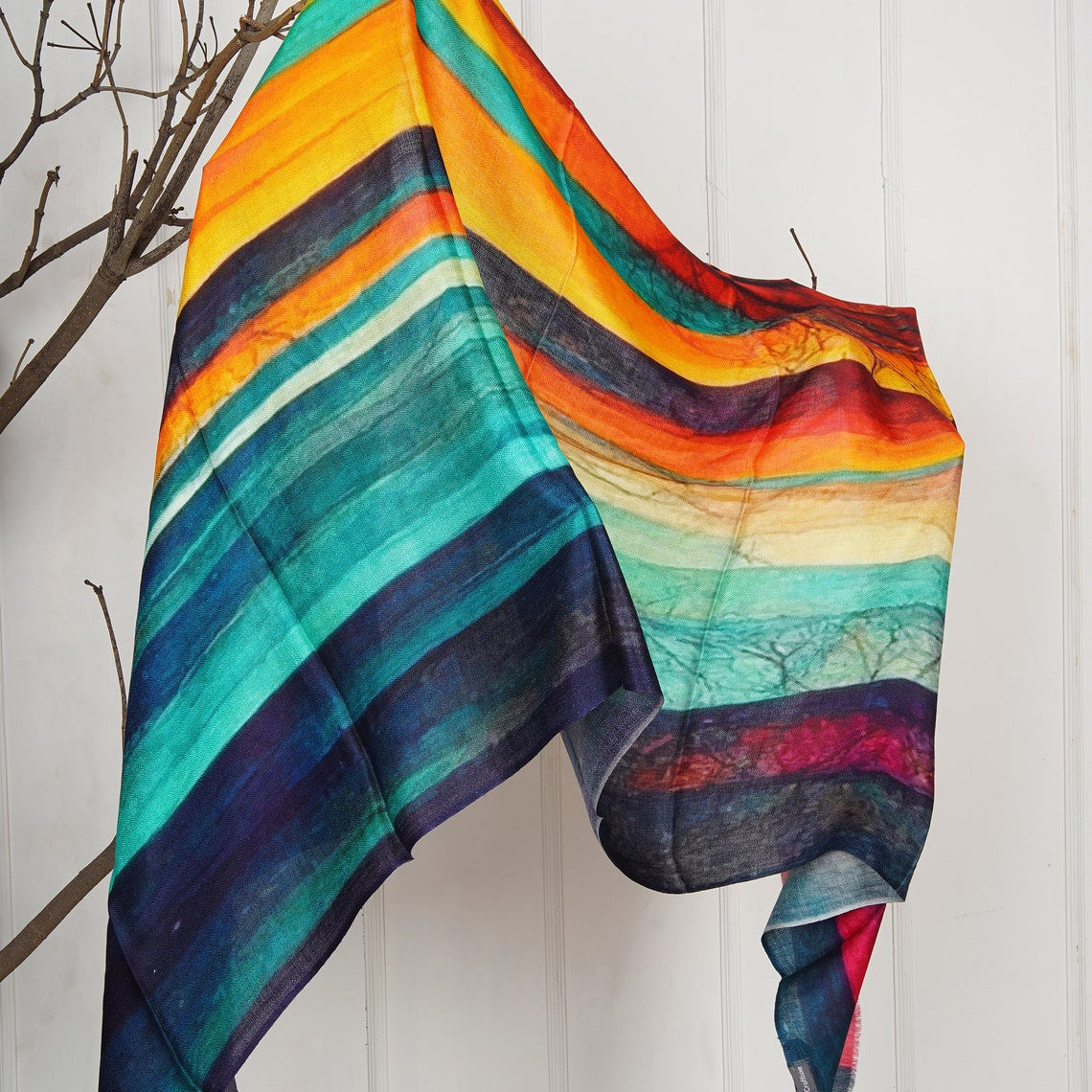 Silk Modal Scarf - Rainbow | Vibrant & Soft Accessory