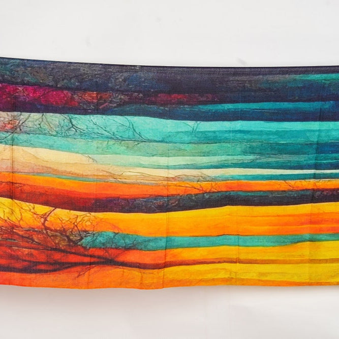 Silk Modal Scarf - Rainbow | Vibrant & Soft Accessory