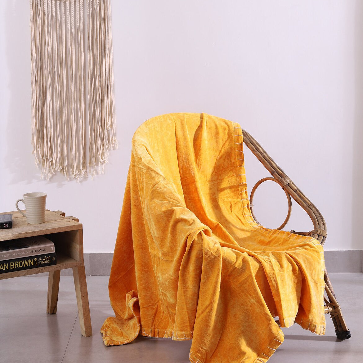 Cotton Throw Blanket - Amber | Linen Connections