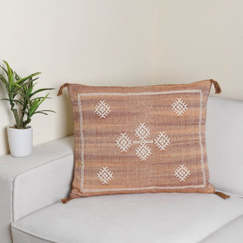 Embroidered Boho Moroccan Tassels Cushion Cover