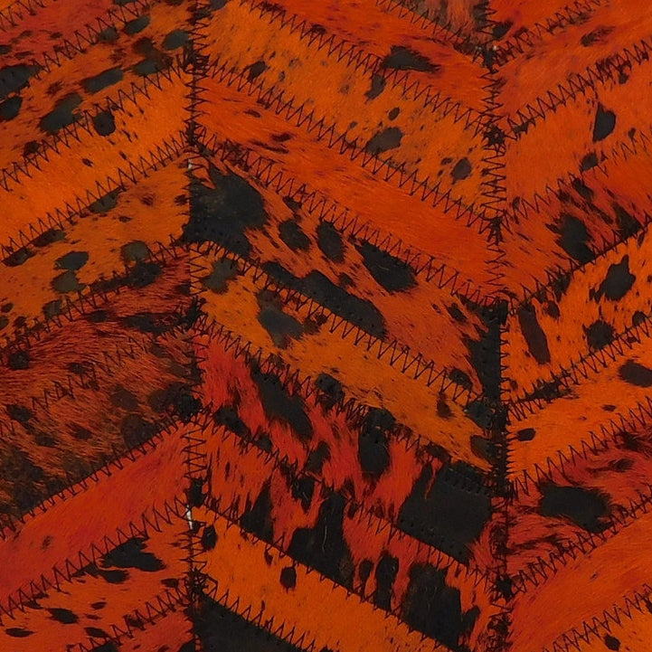 Orange - Exotic Cowhide Cushion Cover