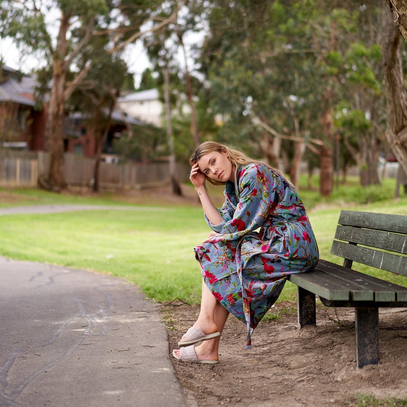 Enchanting Reverie - Velvet Kimono Robe