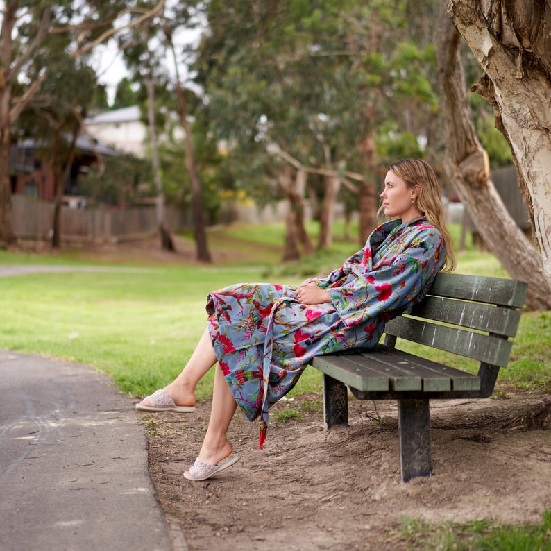 Enchanting Reverie - Velvet Kimono Robe