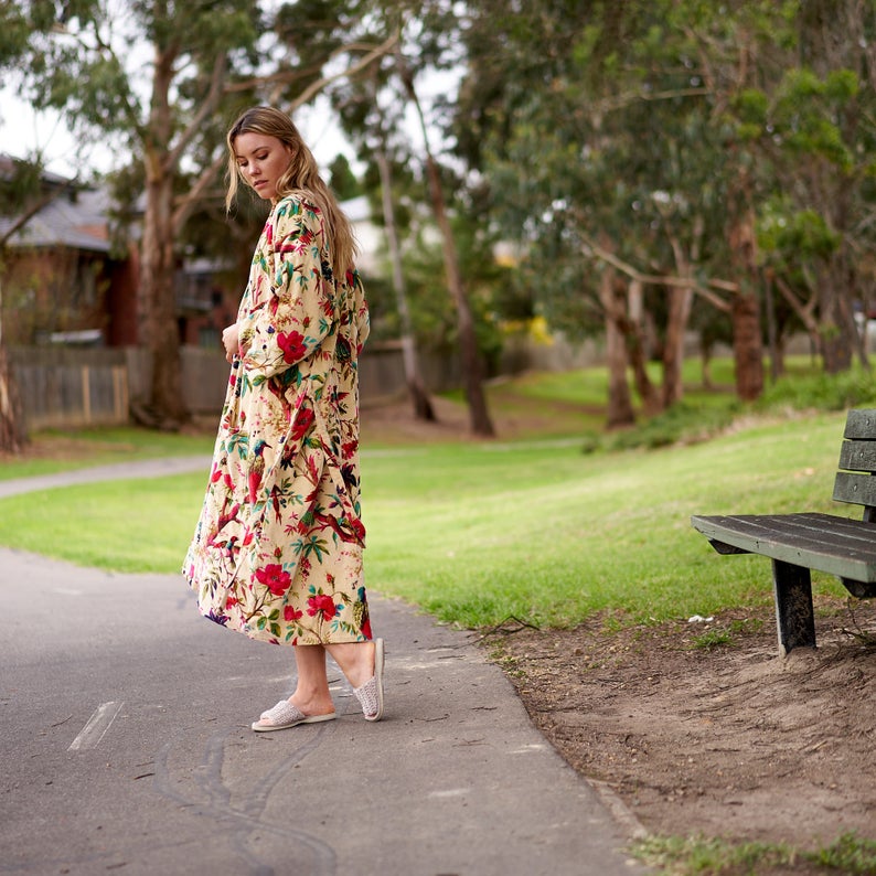 Floral Kimono - 100% Cotton Bathrobe