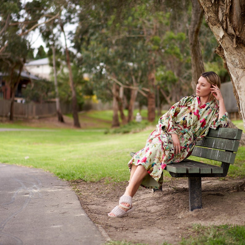 Floral Opulence - Velvet Kimono Robe