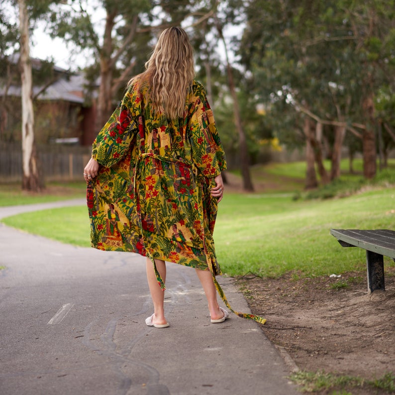 Opulent Oasis - Velvet Kimono Robe