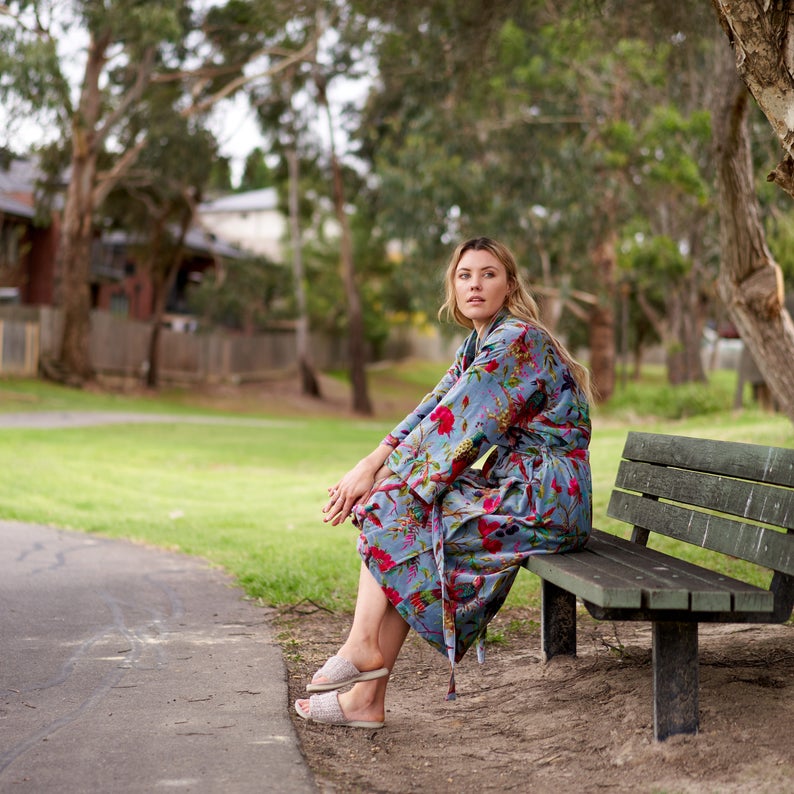 Enchanting Reverie - Velvet Kimono Robe