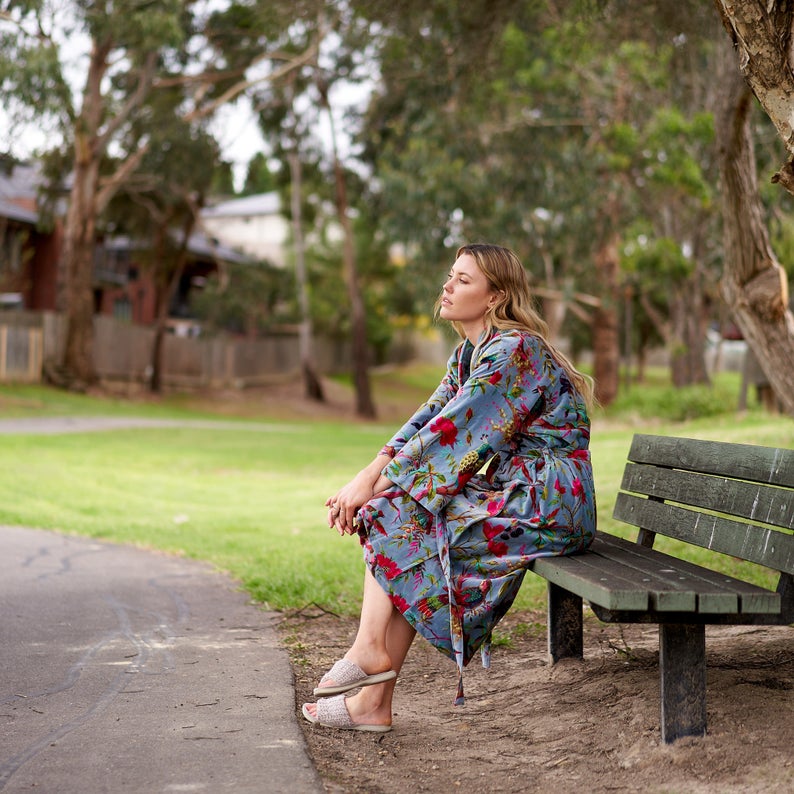 Enchanting Reverie - Velvet Kimono Robe