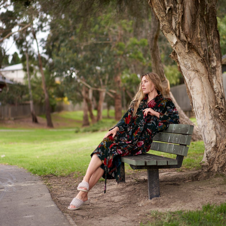 Luxe Botanicals - Velvet Kimono Robe