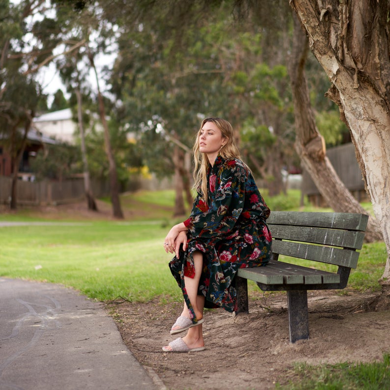 Luxe Botanicals - Velvet Kimono Robe