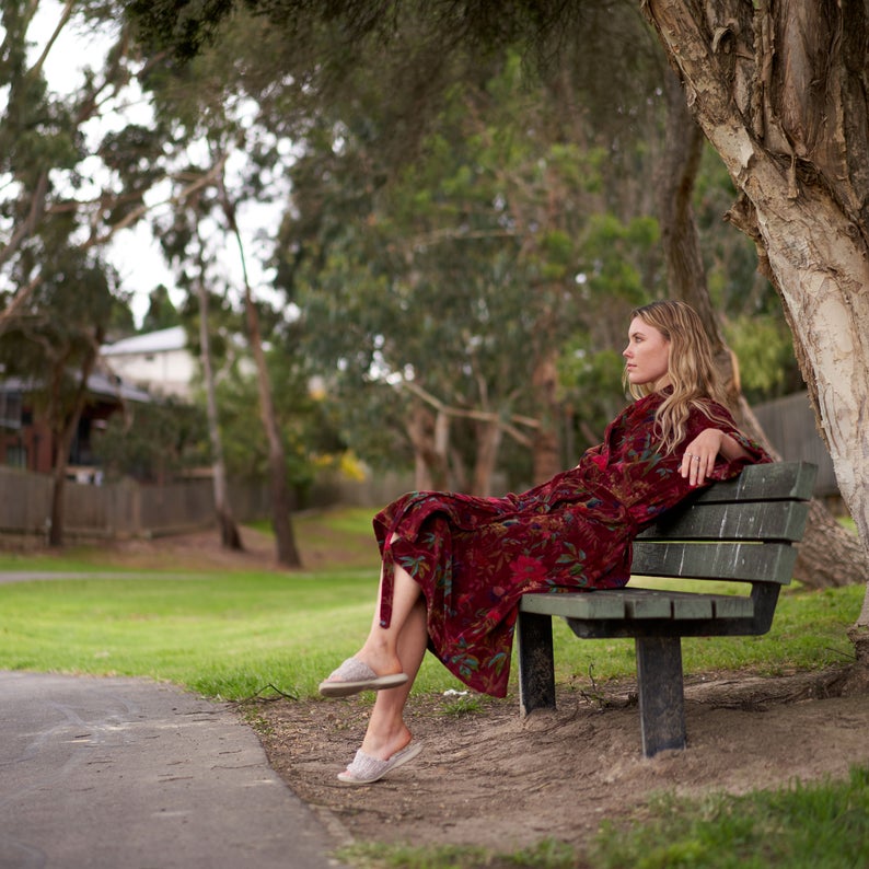 Sophisticated Splendour - Velvet Kimono Robe