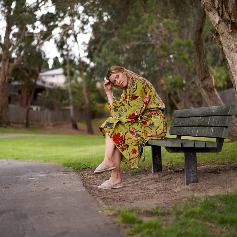 Lavish Blossoms - Velvet Kimono Robe