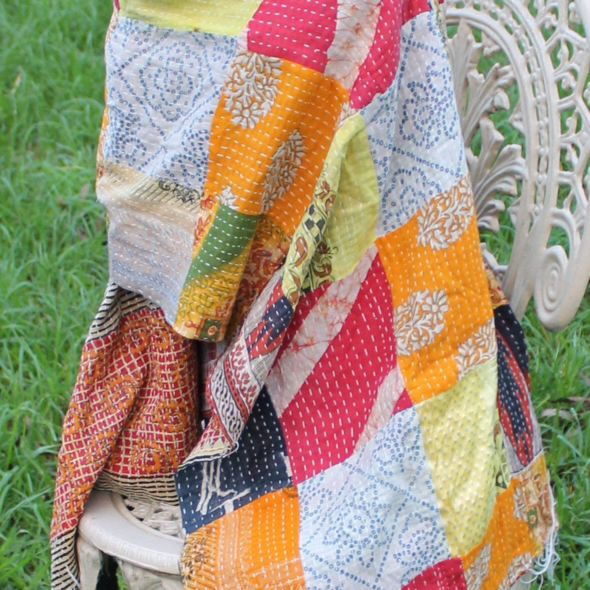 Playful Patchwork Reversible Scarf