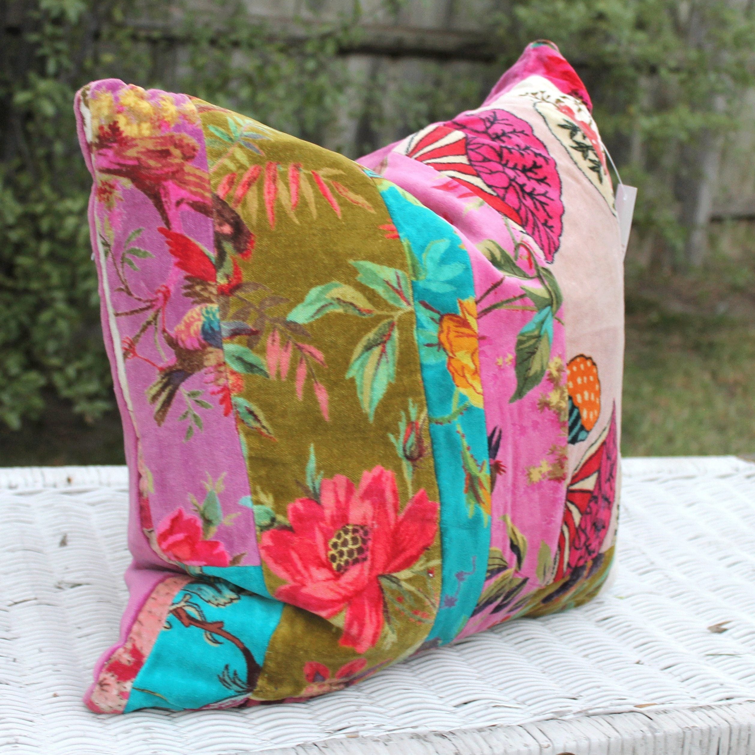 Velvet Cushion Cover - Colour Block