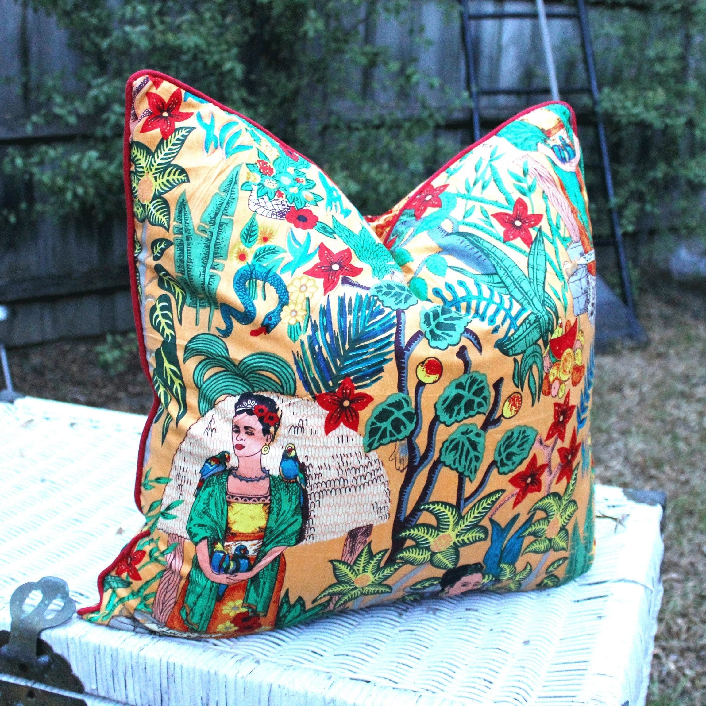 Frida's Surreal Vibrance Cushion Cover