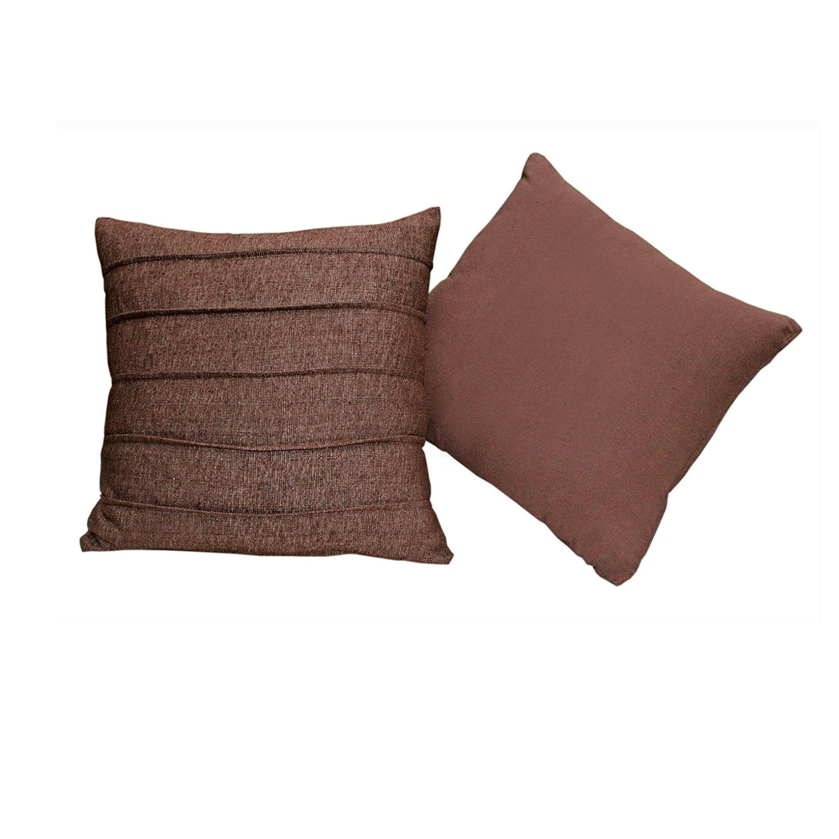 'Blissful Solitude' Silk Cushion Cover - Chocolate